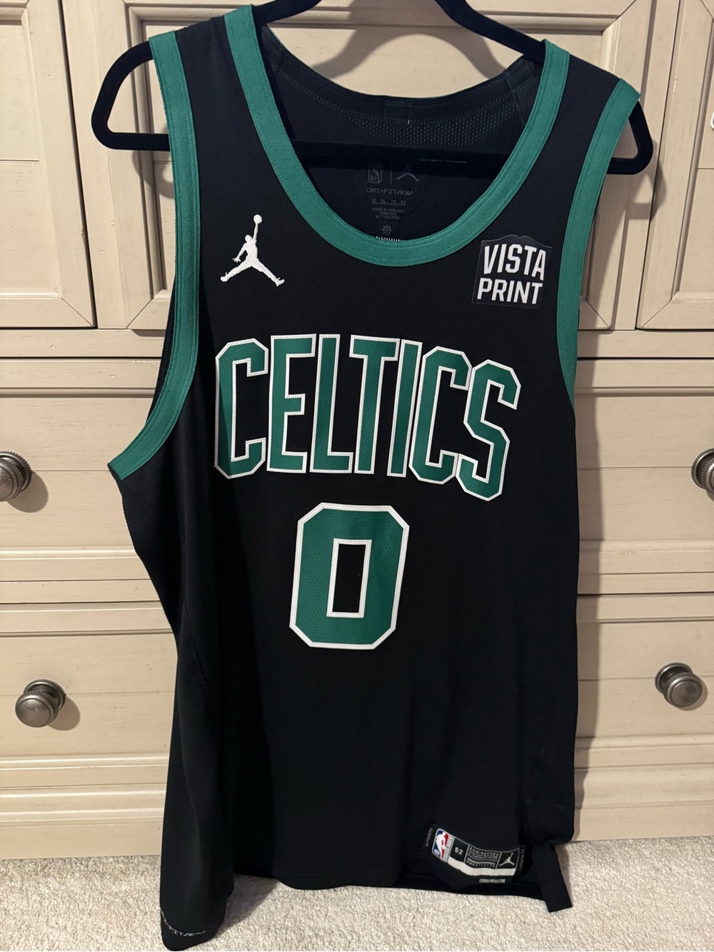 Jordan x Celtics Tatum Authentic Black & Green Jersey - #0